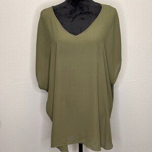 Philosophy Woman Olive Green V-Neck Dolman Top – Size 2X